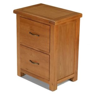 Earls Wooden Office Filing Cabinet In Chunky Solid Oak