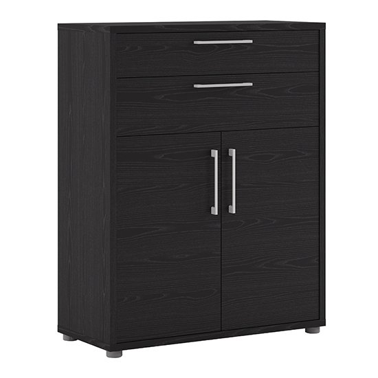 Prax 2 Doors 2 Drawers Office Storage In Black Simply Home Office Furniture