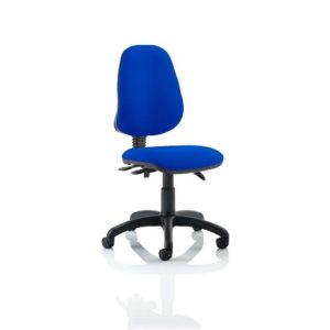 Redmon Fabric Office Chair In Blue Without Arms