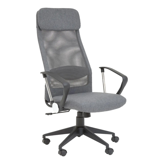 Brent Fabric Home Office Chair In Grey Mesh Simply Home Office Furniture