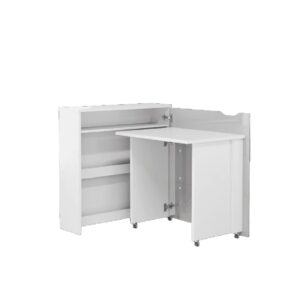 Carson 90cm Right Convertible High Gloss Laptop Desk In White