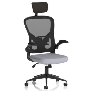 Accord Fabric Office Chair With Folding Arms In Shell