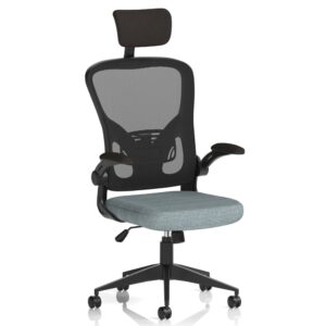 Accord Fabric Office Chair With Folding Arms In Tensile