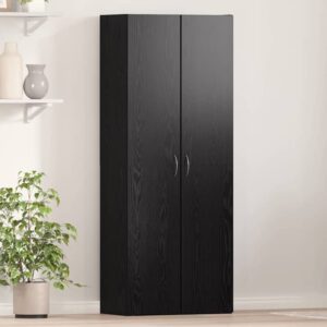 Quilcene 153cm Wooden Office Cabinet In Black Oak