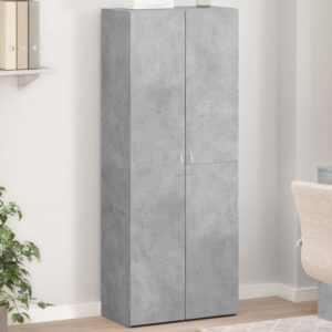 Quilcene 153cm Wooden Office Cabinet In Concrete Grey
