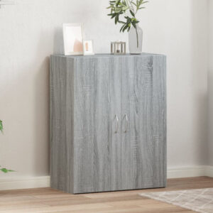 Quilcene 77cm Wooden Office Cabinet In Grey Sonoma