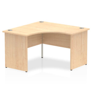 Impulse Corner Computer Desk In Maple With Panel End Leg